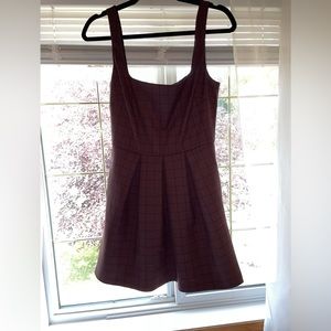 Aritzia Tasha Check Square mini dress w/ pockets